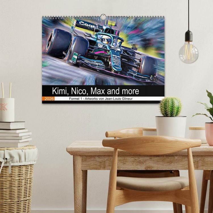 Produktbild: Kimi, Nico, Max and more (Wandkalender 2026 DIN A3 quer), CALVENDO Monatskalender
