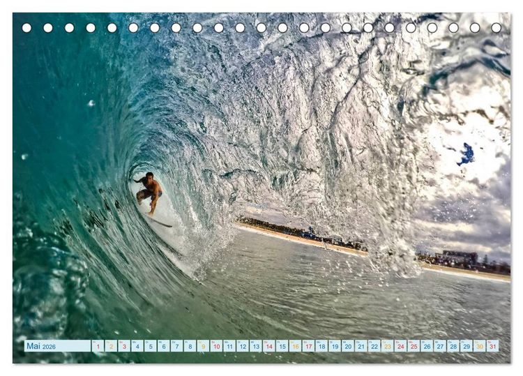 Produktbild: Surfen - so cool (Tischkalender 2026 DIN A5 quer), CALVENDO Monatskalender