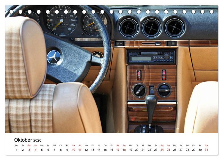 Produktbild: Klassische Armaturenbretter (Tischkalender 2026 DIN A5 quer), CALVENDO Monatskalender