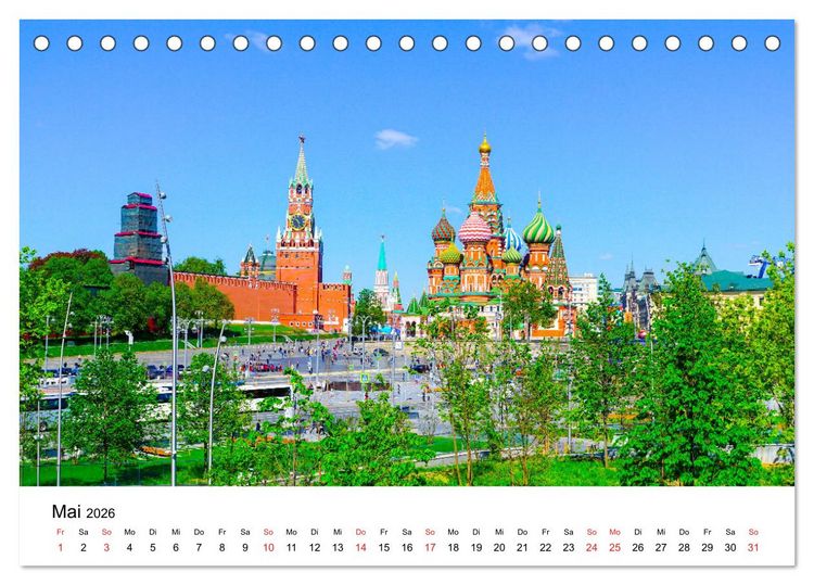 Produktbild: Moskau City (Tischkalender 2026 DIN A5 quer), CALVENDO Monatskalender