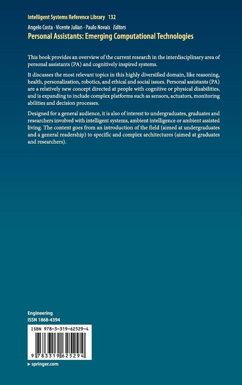 Produktbild: Personal Assistants: Emerging Computational Technologies
