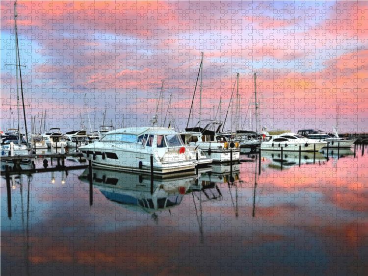 Produktbild: CALVENDO Puzzle Yachthafen Gr&ouml;mitz | 1000 Teile Lege-Gr&ouml;&szlig;e 64x48cm Foto-Puzzle f&uuml;r gl&uuml;ckliche Stunden