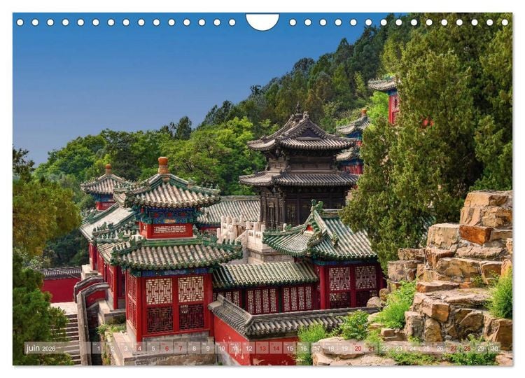 Produktbild: Palais et jardins imp&eacute;riaux &agrave; P&eacute;kin (Calendrier mural 2026 DIN A4 vertical), CALVENDO calendrier mensuel
