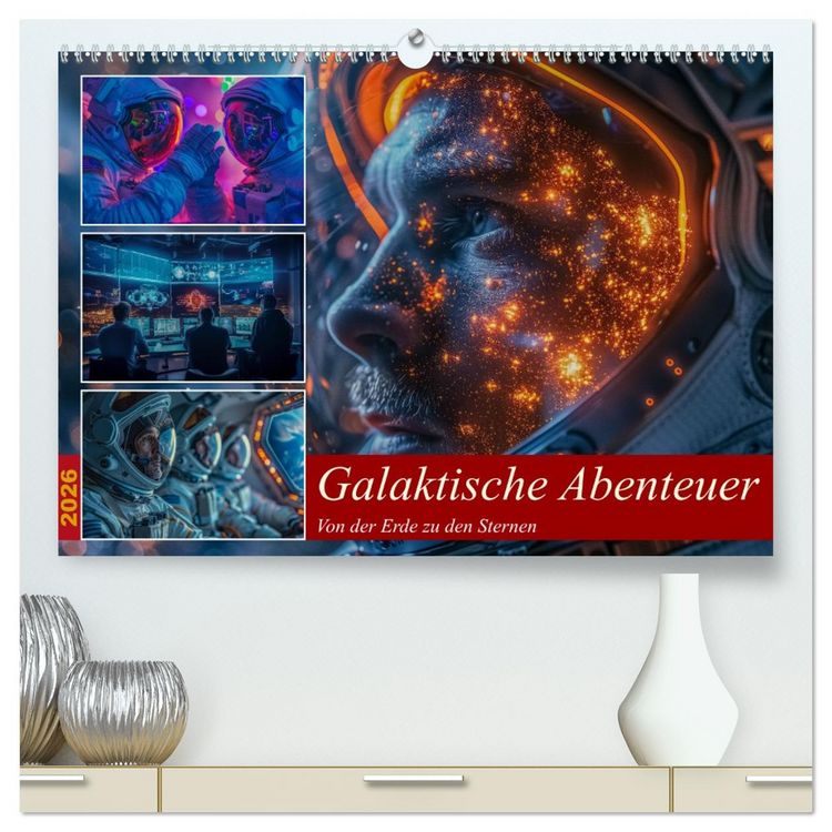 Produktbild: Galaktische Abenteuer (hochwertiger Premium Wandkalender 2026 DIN A2 quer), Kunstdruck in Hochglanz
