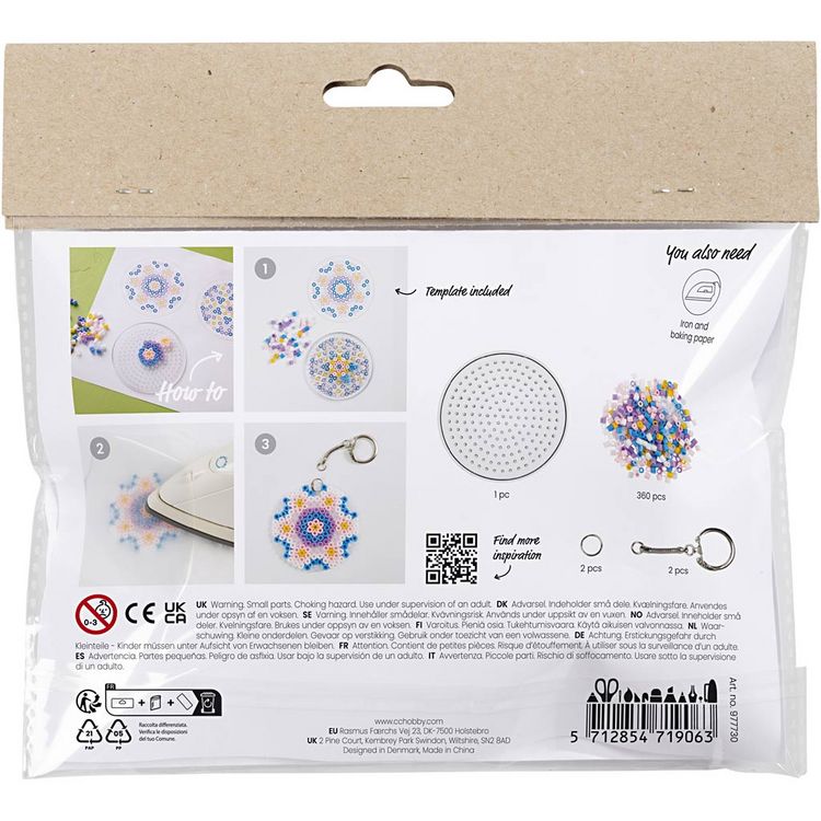 Produktbild: Creativ Company Mini Kreativ Set B&uuml;gelperlen, Anh&auml;nger, Beuteldekoration, Sortierte Farben