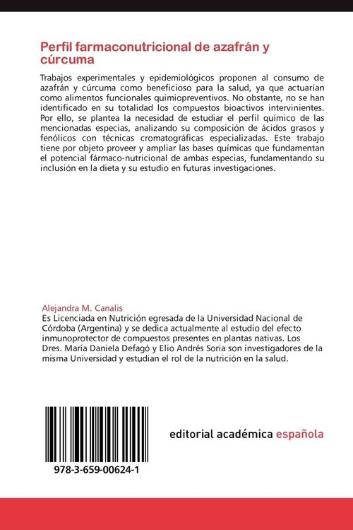 Produktbild: Perfil farmaconutricional de azafr&aacute;n y c&uacute;rcuma