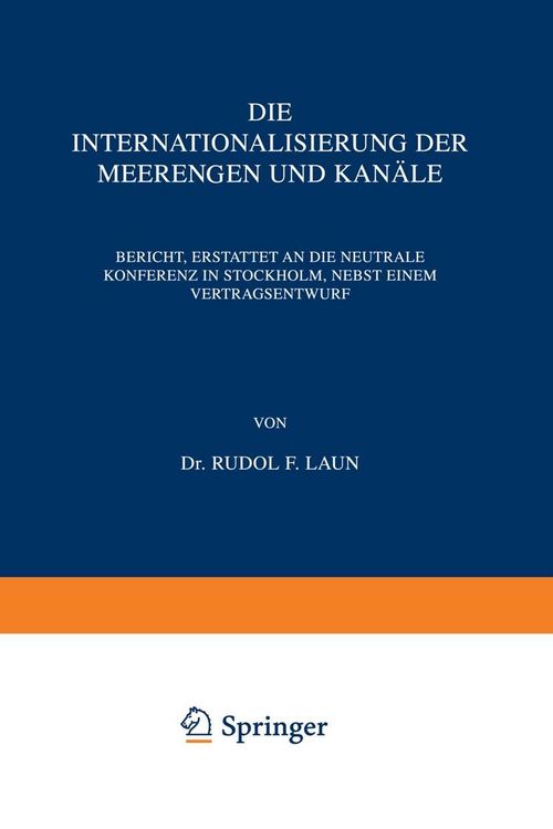 Produktbild: Die Internationalisierung der Meerengen und Kan&auml;le