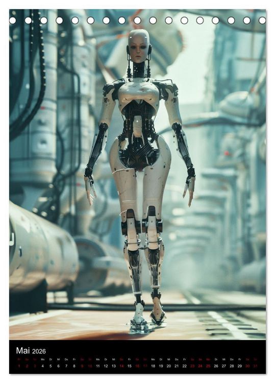 Produktbild: Roboter - Diven (Tischkalender 2026 DIN A5 hoch), CALVENDO Monatskalender
