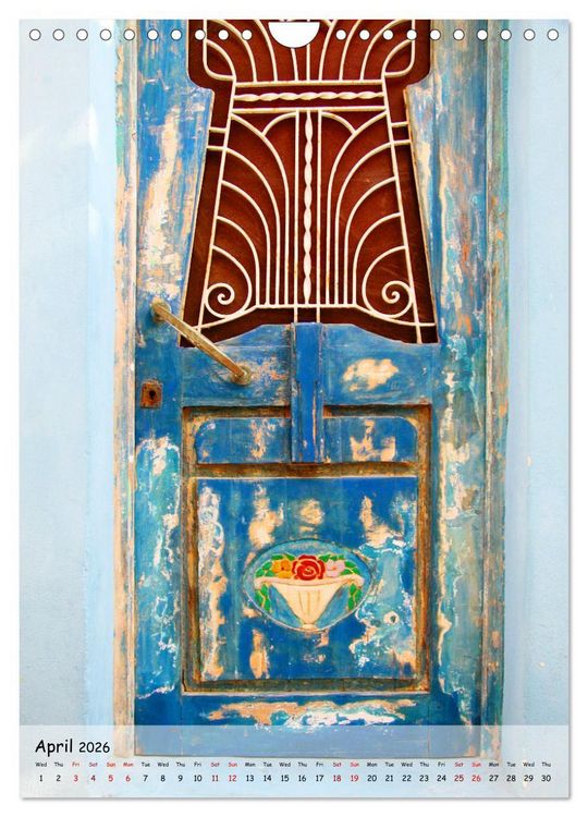 Produktbild: Greek Doors (Wall Calendar 2026 DIN A4 portrait), CALVENDO 12 Month Wall Calendar