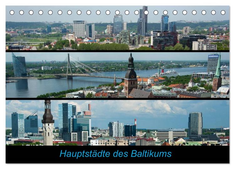 Produktbild: Hauptst&auml;dte des Baltikums (Tischkalender 2026 DIN A5 quer), CALVENDO Monatskalender
