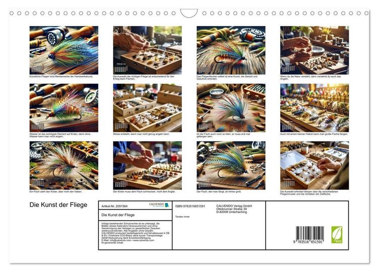 Produktbild: Die Kunst der Fliege (Wandkalender 2026 DIN A3 quer), CALVENDO Monatskalender