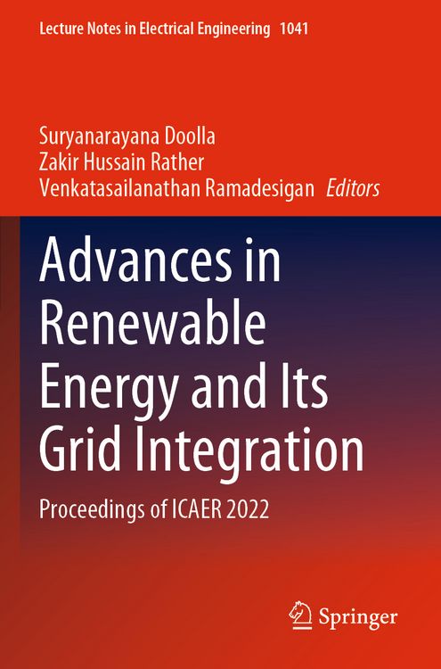 Produktbild: Advances in Renewable Energy and Its Grid Integration