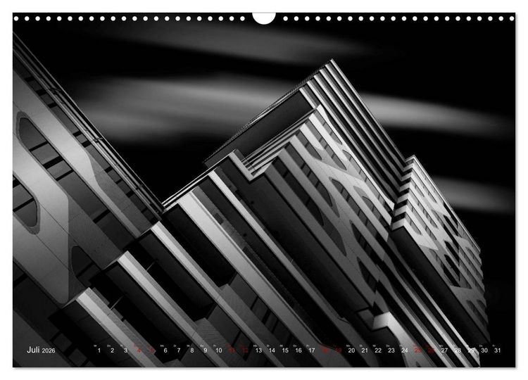 Produktbild: Monochrome Architektur (Wandkalender 2026 DIN A3 quer), CALVENDO Monatskalender
