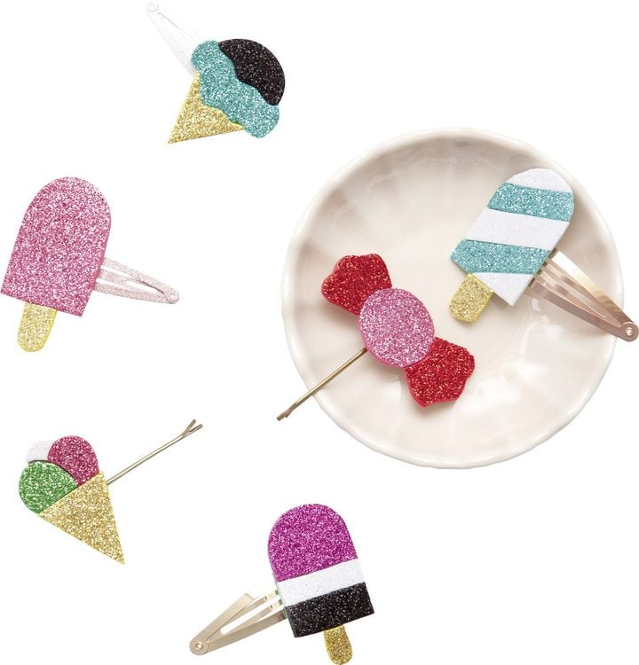 Produktbild: Folia Moosgummi GLITTER/BASIC 20x29cm 10 Blatt farbig