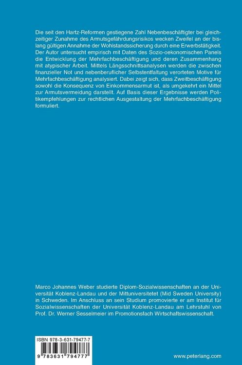 Produktbild: Mehrfachbesch&auml;ftigung in Deutschland - Ein Ph&auml;nomen relativer Armut?