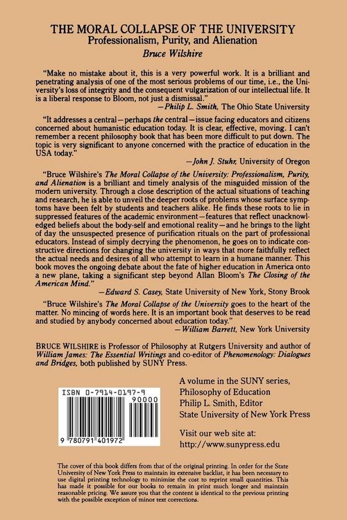 Produktbild: The Moral Collapse of the University
