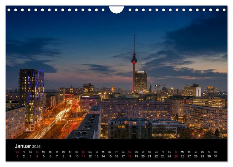 Produktbild: Die Blaue Stunde in Berlin (Wandkalender 2026 DIN A4 quer), CALVENDO Monatskalender