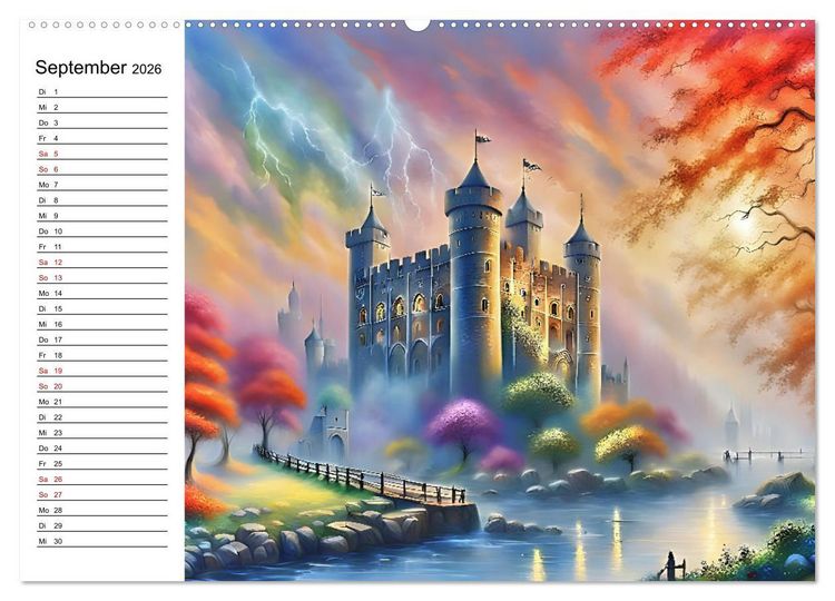 Produktbild: Verwunschene St&auml;dte in Traumwelten (Wandkalender 2026 DIN A2 quer), CALVENDO Monatskalender