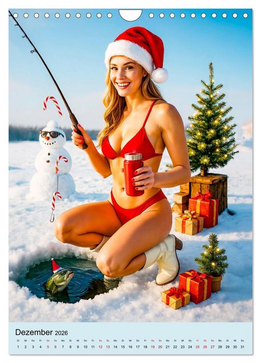 Produktbild: Angeln mit Biss - Lustiger Kalender f&uuml;r Angler mit Charme (Wandkalender 2026 DIN A4 hoch), CALVENDO Monatskalender