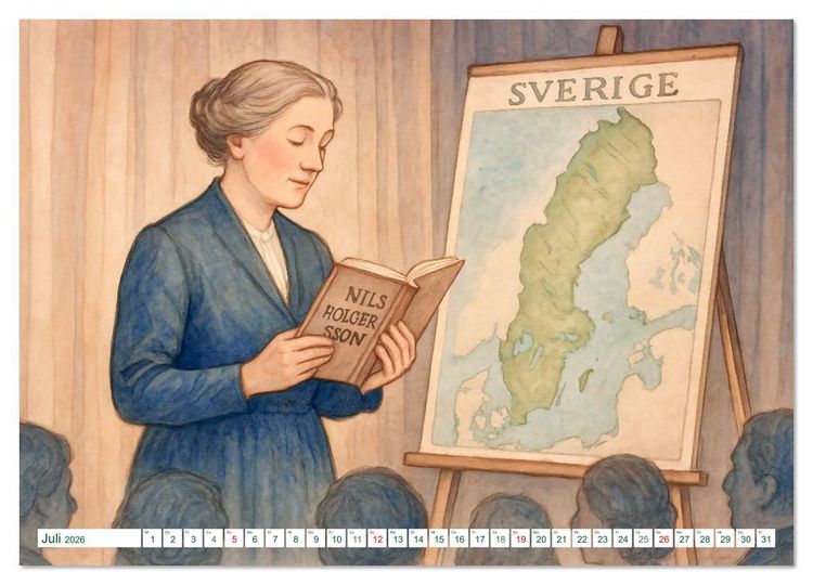 Produktbild: Selma Lagerl&ouml;f (hochwertiger Premium Wandkalender 2026 DIN A2 quer), Kunstdruck in Hochglanz