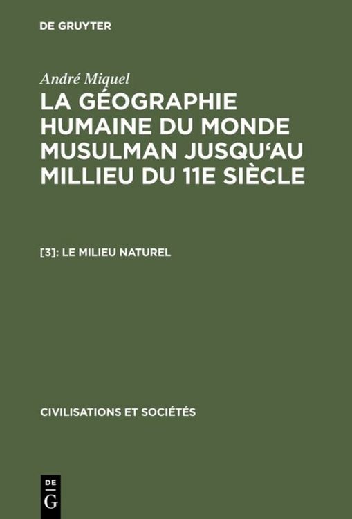 Produktbild: Le milieu naturel