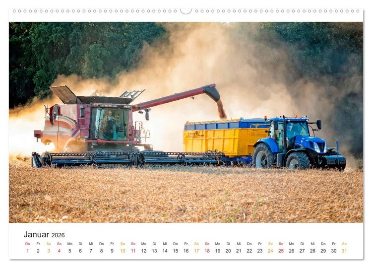 Produktbild: M&auml;hdrescher - tolle Momente (hochwertiger Premium Wandkalender 2026 DIN A2 quer), Kunstdruck in Hochglanz