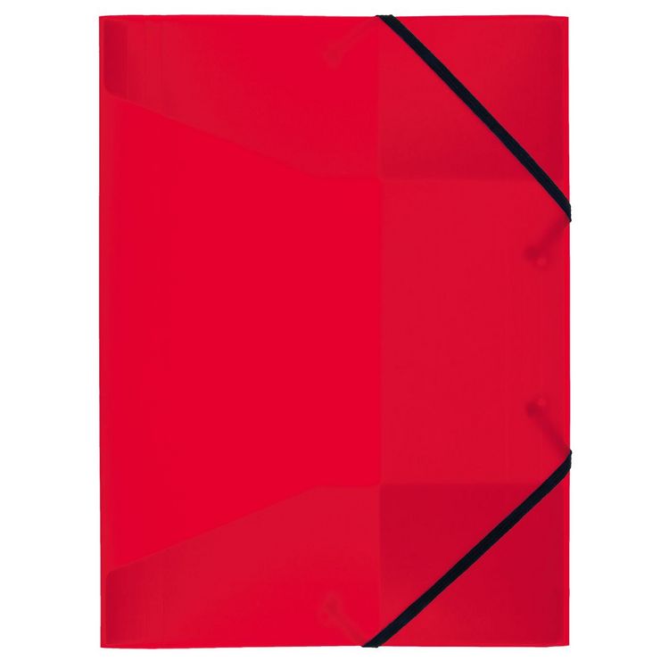 Produktbild: Idena Sammelmappe PP mit Gummizug transluzent rot DIN A4