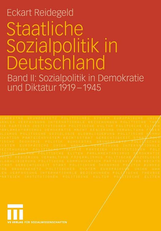 Produktbild: Staatliche Sozialpolitik in Deutschland