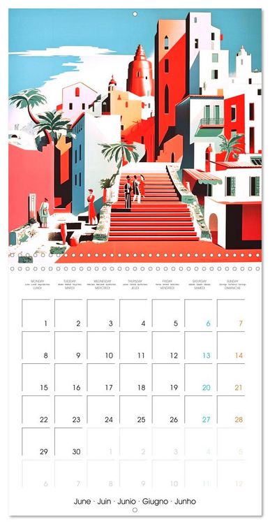 Produktbild: Illustrations promontoires (Calendrier mural carr&eacute; 2026 30x30 cm) Calendrier double avec une page pour vos prises de notes