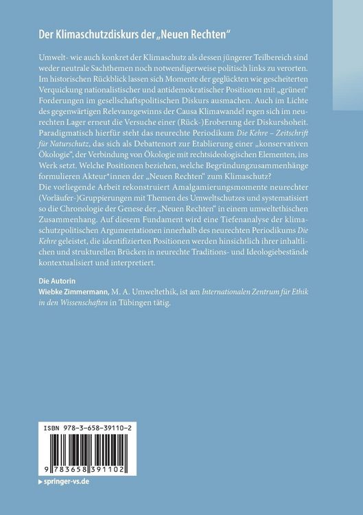Produktbild: Der Klimaschutzdiskurs der &bdquo;Neuen Rechten&ldquo;