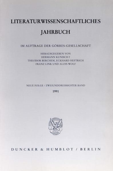 Produktbild: Literaturwissenschaftliches Jahrbuch.