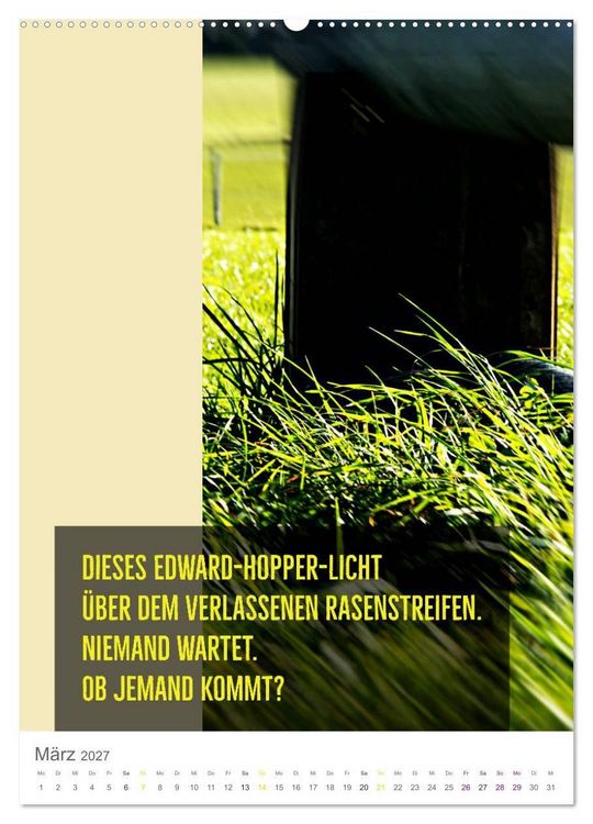 Produktbild: Tagesfarben - Poesie in Wort und Bild (Wandkalender 2027 DIN A2 hoch), CALVENDO Monatskalender