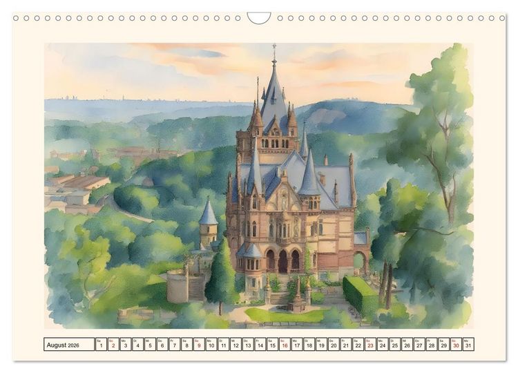 Produktbild: Deutsche Schl&ouml;sser und Burgen (Wandkalender 2026 DIN A3 quer), CALVENDO Monatskalender