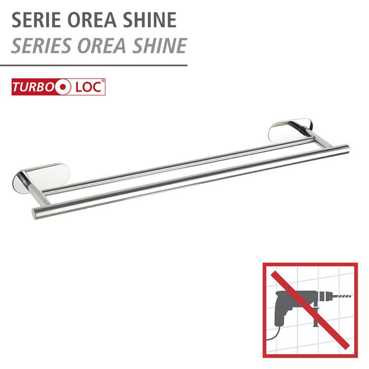 Produktbild: Turbo-Loc&reg; Badetuchstange Mod. Orea Duo Shine, 60 cm, Befestigen ohne bohren