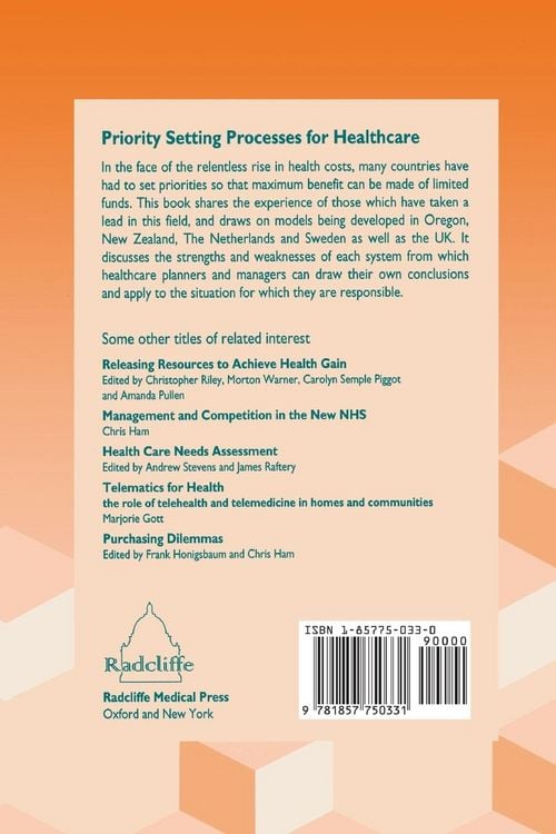 Produktbild: Priority Setting Processes for Healthcare