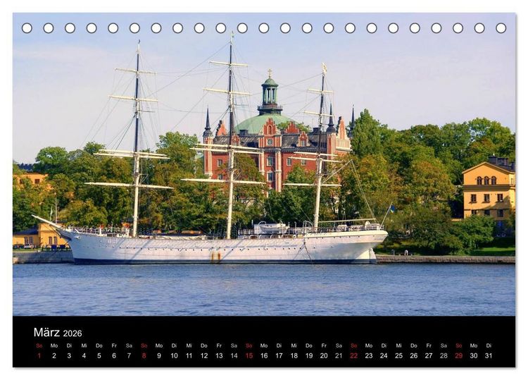 Produktbild: Sommer in Stockholm 2026 (Tischkalender 2026 DIN A5 quer), CALVENDO Monatskalender