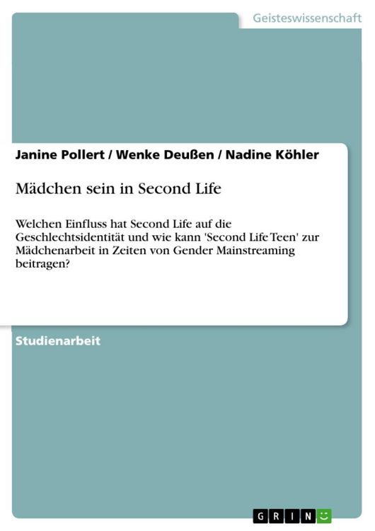 Produktbild: M&auml;dchen sein in Second Life