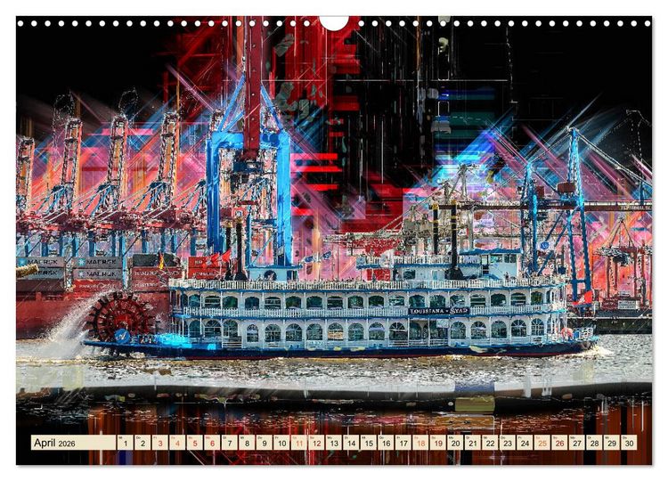 Produktbild: Hamburg abstrakt (Wandkalender 2026 DIN A3 quer), CALVENDO Monatskalender