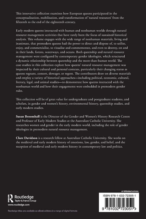 Produktbild: Queens, Queenship, and Natural Resource Management in Premodern Europe, 1400-1800