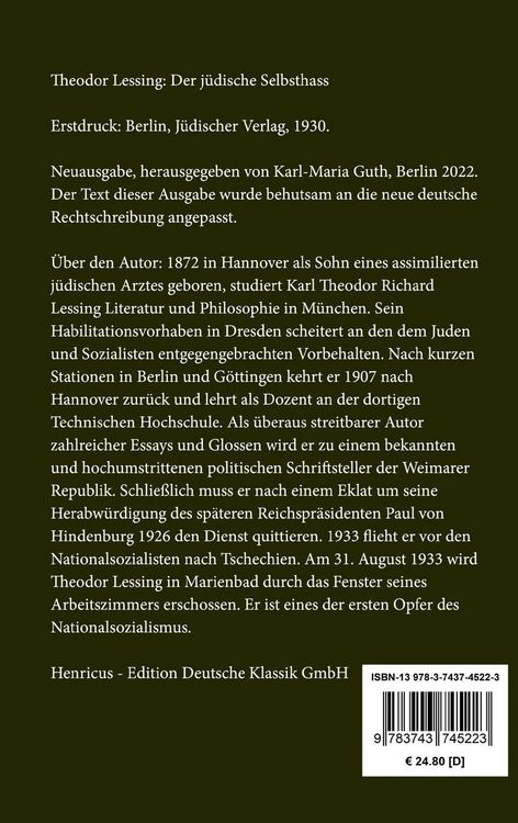 Produktbild: Der j&uuml;dische Selbsthass