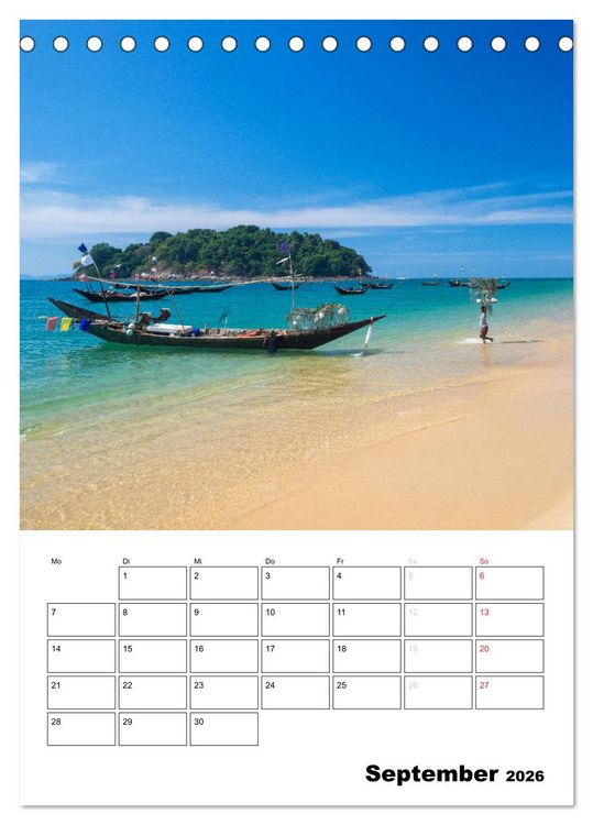 Produktbild: MYANMAR - Mein Urlaubsplaner (Tischkalender 2026 DIN A5 hoch), CALVENDO Monatskalender