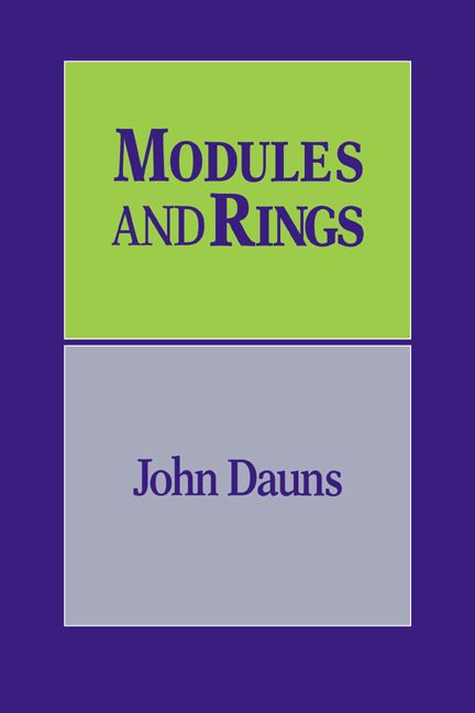 Produktbild: Modules and Rings