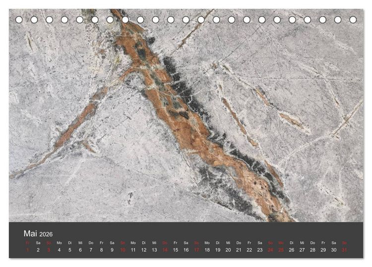 Produktbild: Stein, Kunst der Natur (Tischkalender 2026 DIN A5 quer), CALVENDO Monatskalender
