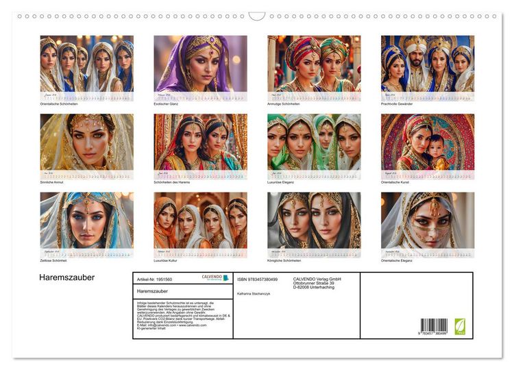 Produktbild: Haremszauber (Wandkalender 2026 DIN A2 quer), CALVENDO Monatskalender
