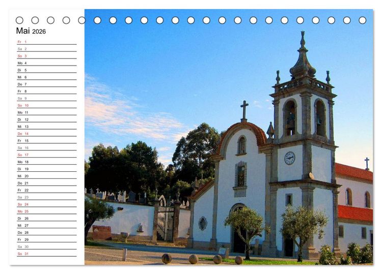 Produktbild: Jakobsweg - Camino Portugues (Tischkalender 2026 DIN A5 quer), CALVENDO Monatskalender