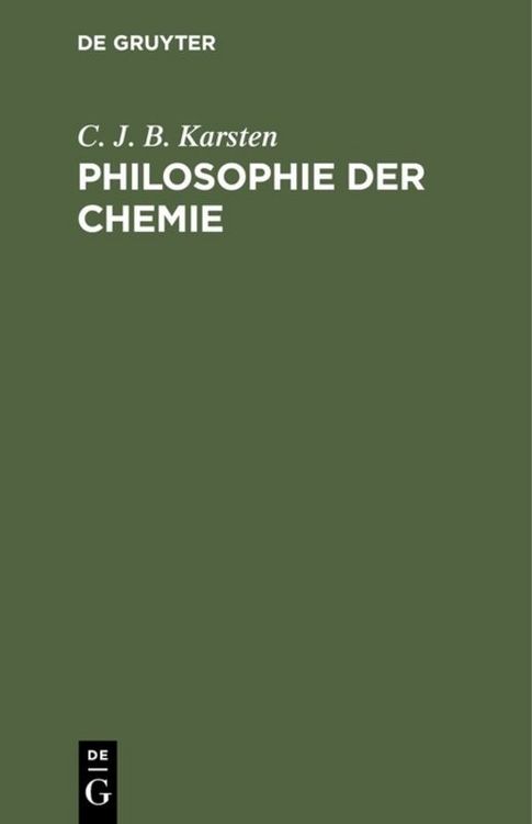 Produktbild: Philosophie der Chemie