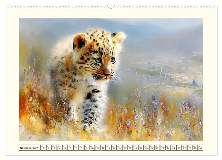 Produktbild: Leopardenkinder. Afrikas Katzenbabys im Licht der Natur (hochwertiger Premium Wandkalender 2027 DIN A2 quer), Kunstdruck in Hochglanz