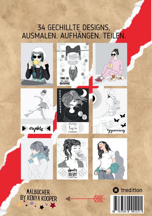 Produktbild: Malbuch f&uuml;r M&auml;dchen Cool Girls Coloring f&uuml;r Teenager, Jugendliche, Tweens, S&uuml;&szlig;e Malseiten Geschenk Weihnachten Zum Wichteln Adventszeit Winterzeit Sil