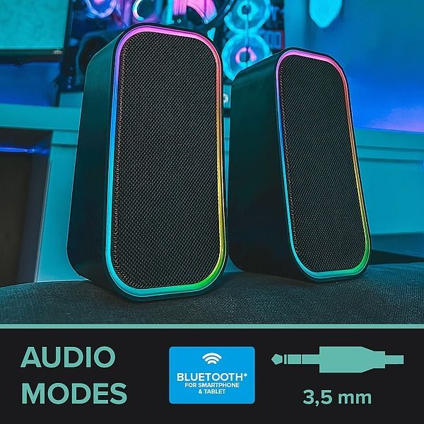 Produktbild: SPEEDLINK TOKEN RGB Gaming Stereo Speaker, black