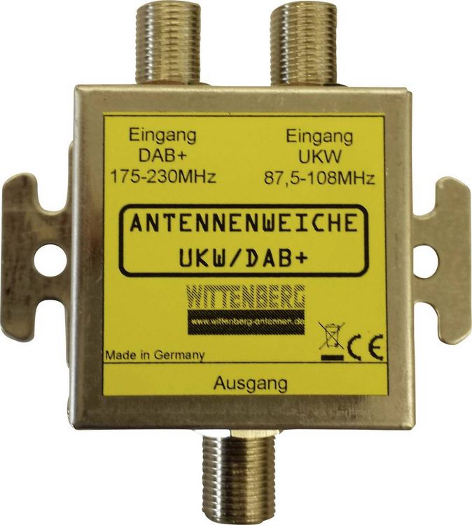 Produktbild: Wittenberg Antennen UKW & DAB+ Antennenweiche UKW, DAB+